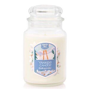 Yankee Candle Large 22oz Classic Jar Fresh Powder Ski - White